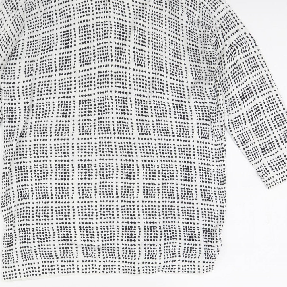 NEXT Womens White Geometric Pullover Jumper Size 12