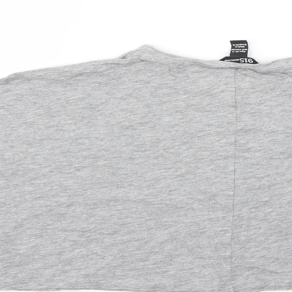 New Look Girls Grey Basic T-Shirt Size 10-11 Years