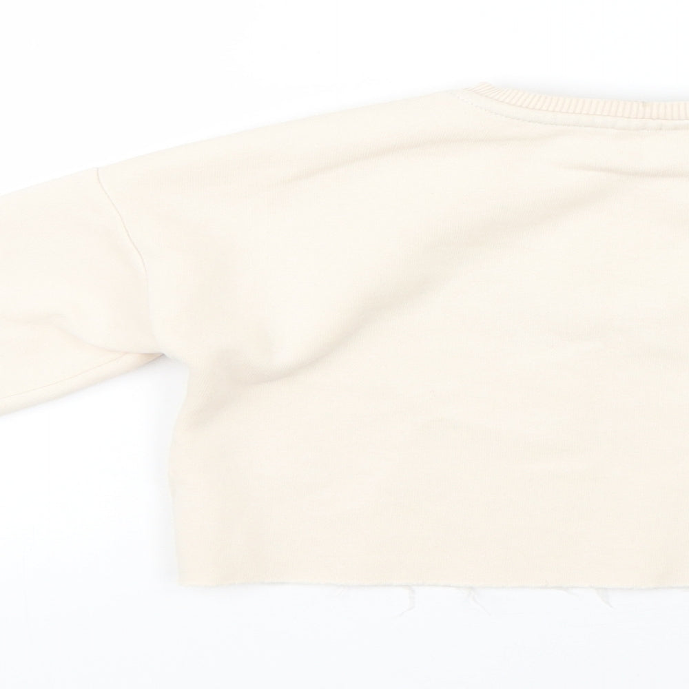 Matalan Girls Beige Pullover Jumper Size 6 Years