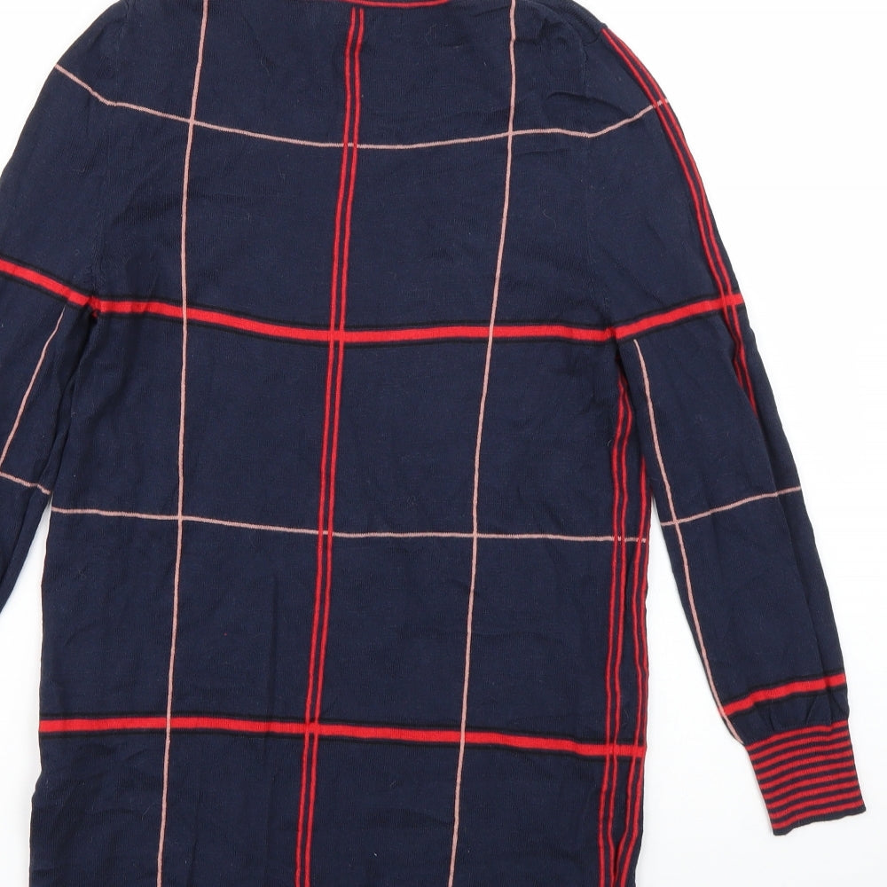NEXT Womens Multicoloured Check Pullover Jumper Size 8
