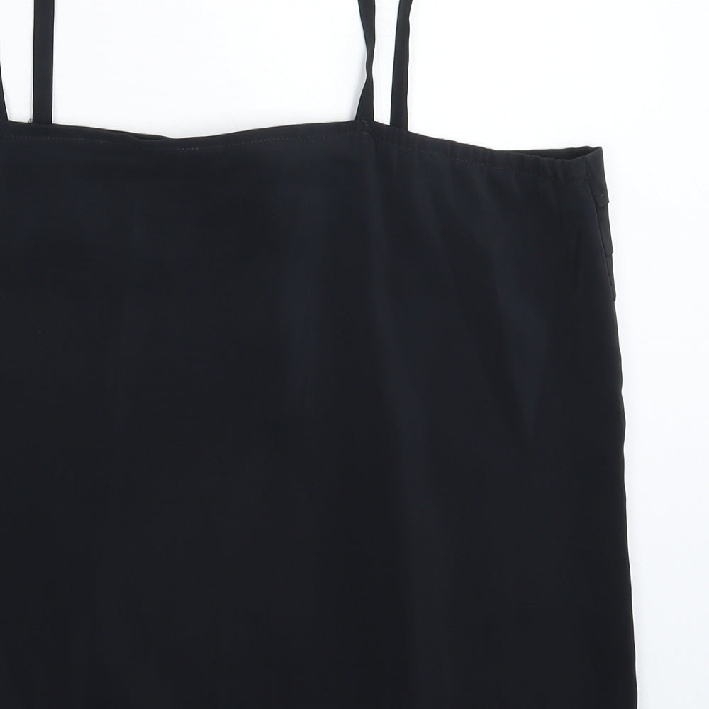 Preworn Womens Black Basic Tank Size L