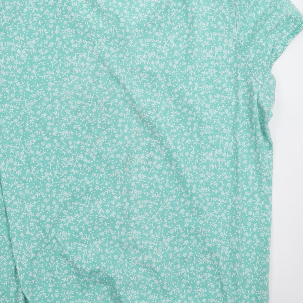 Bonmarché Womens Green Floral Top Pyjama Top Size 14