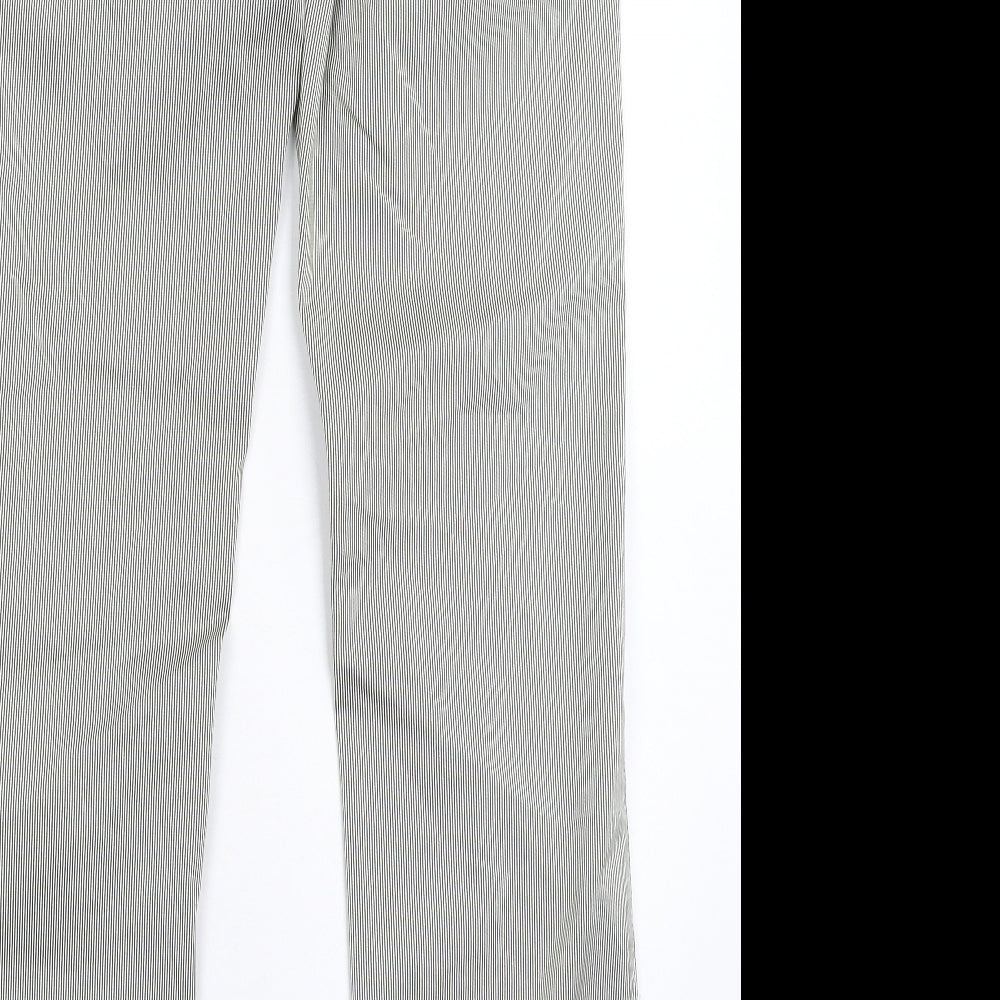 Absolu Womens Grey Striped Trousers Size 30 in L32 in