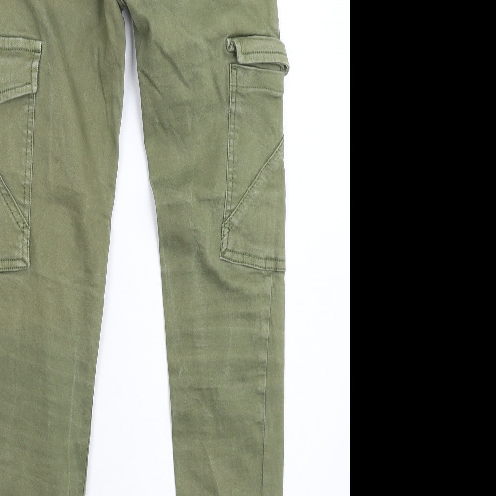 Pull&Bear Womens Green Denim Skinny Jeans Size 26 in L26 in