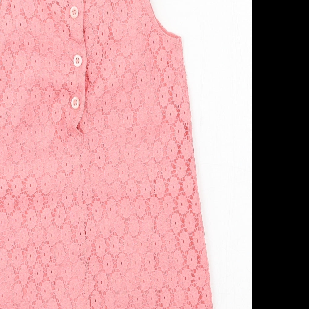 Matalan Girls Pink Lace A-Line Size 3-4 Years