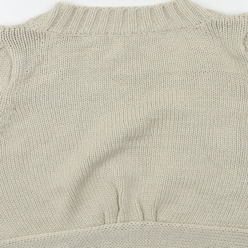 Marks and Spencer Womens Grey Knit Cardigan Jumper Size 14