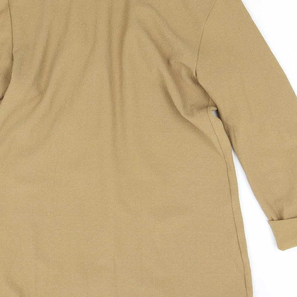 Giyes Womens Brown Jacket Blazer Size M