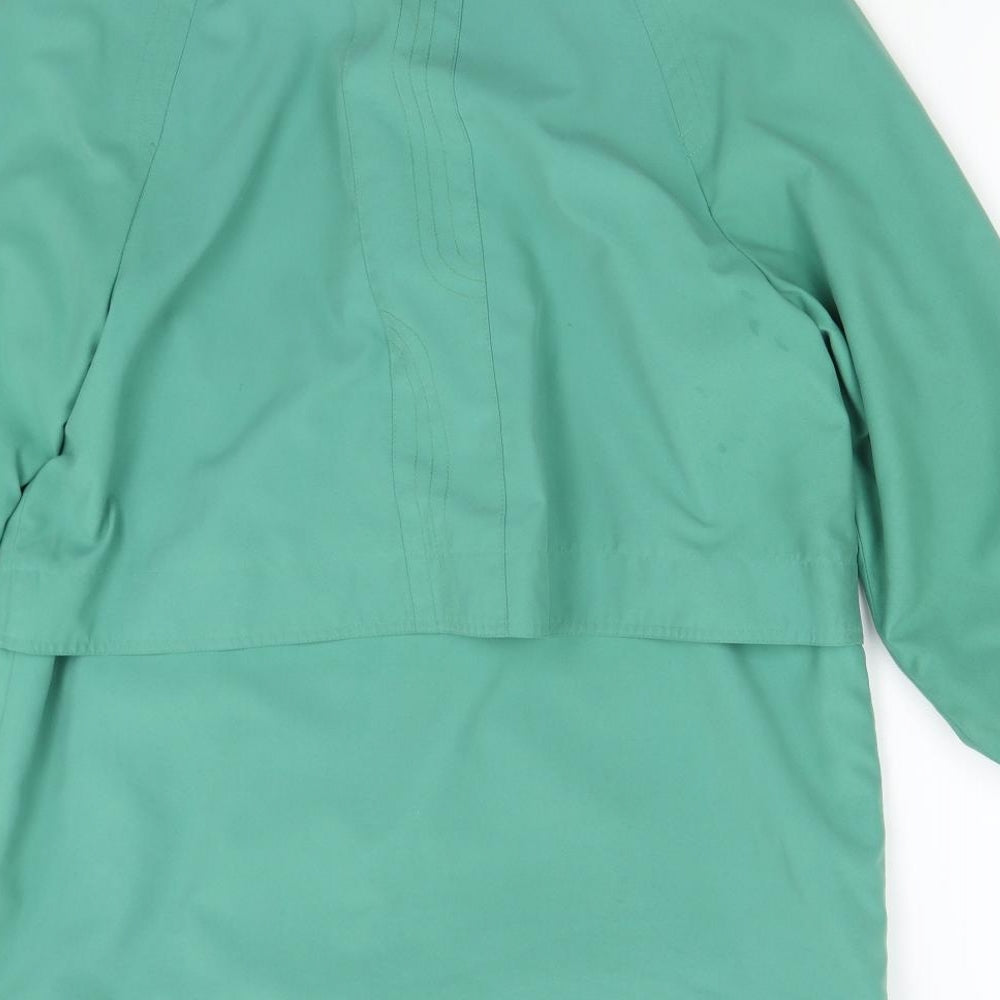 Telemac Womens Green Overcoat Coat Size M
