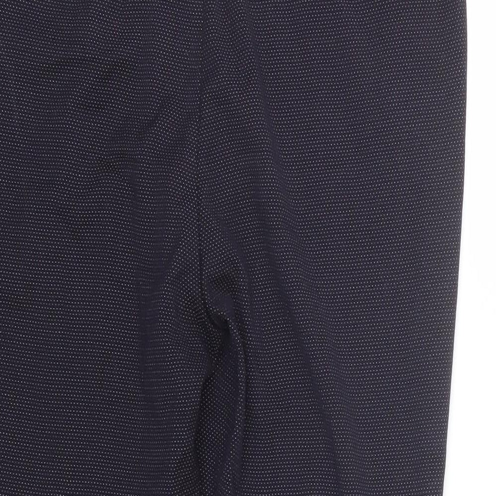 H&M Womens Blue Polka Dot Dress Pants Trousers Size 16 L25 in