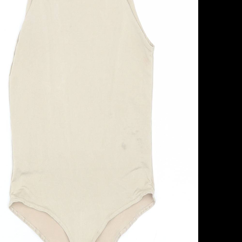 Missguided Womens Gold Catsuit One-Piece Size 8