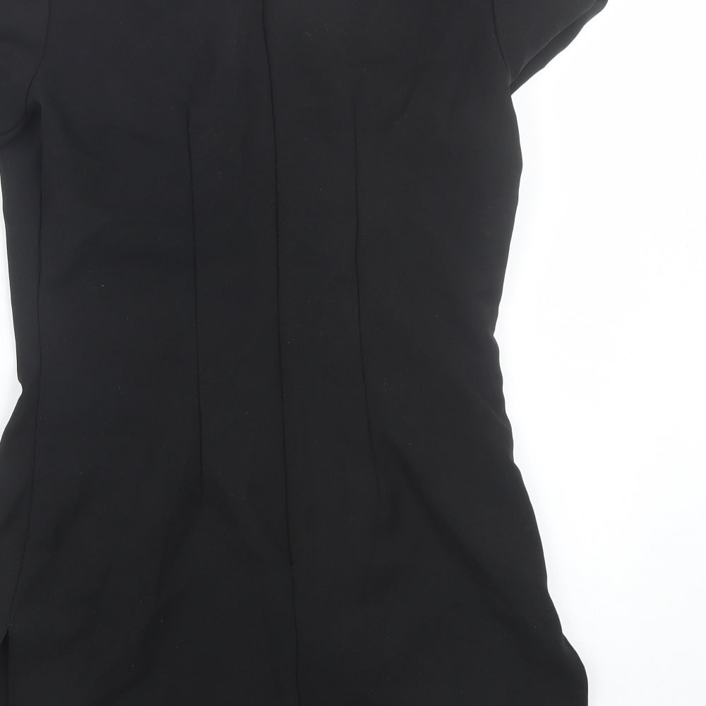 FlorenceRoby Womens Black Basic Blouse Size 8