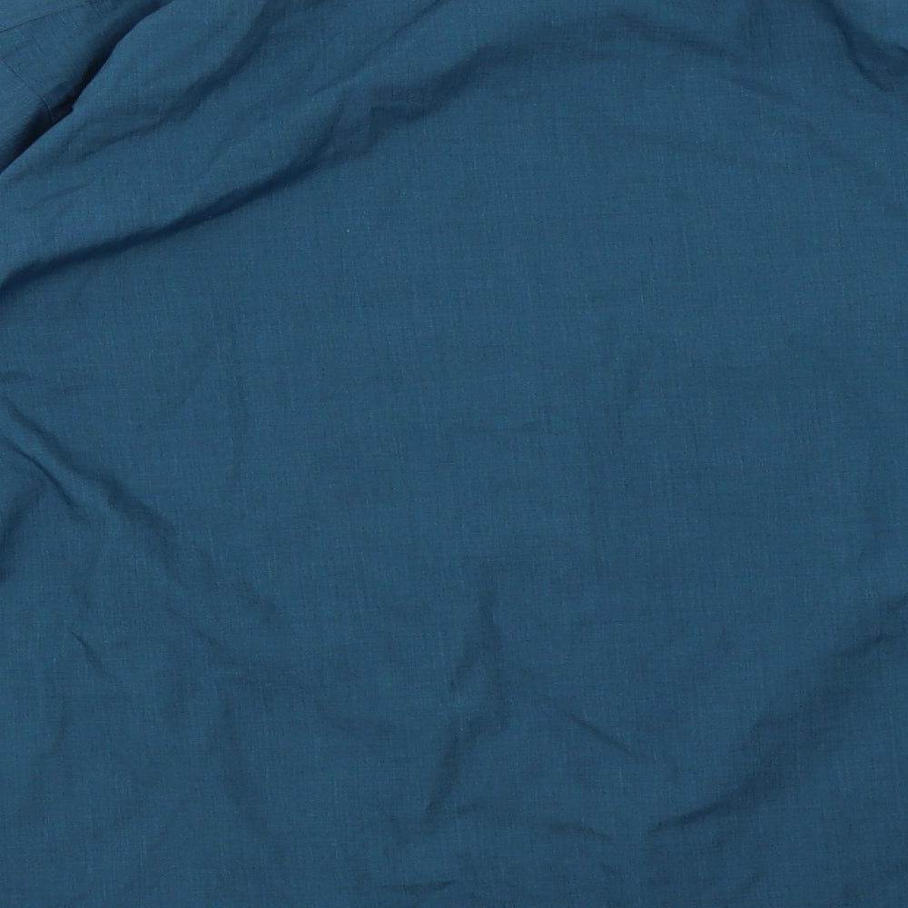 Essentials Mens Blue Button-Up Size 17.5