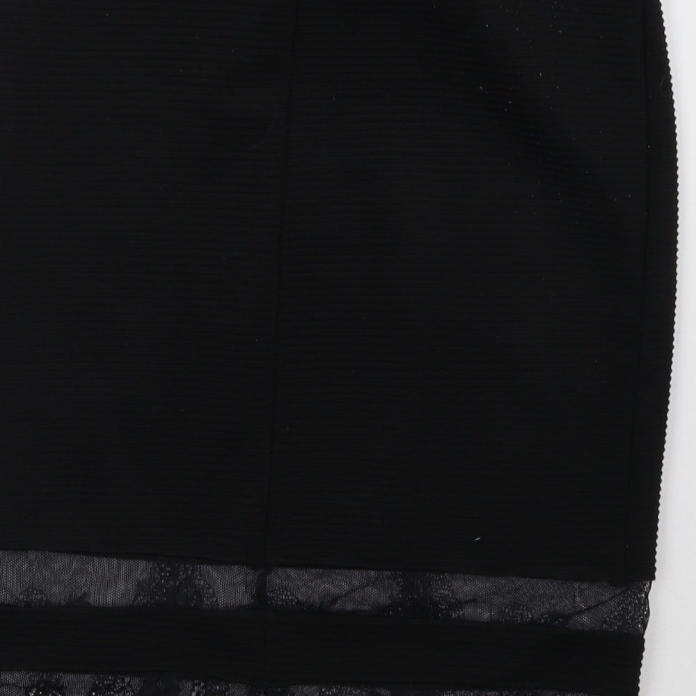 Cream Womens Black A-Line Skirt Size S