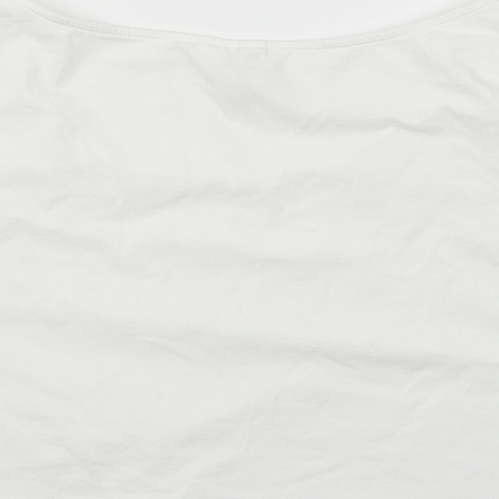 H&M Womens White Basic T-Shirt Size M