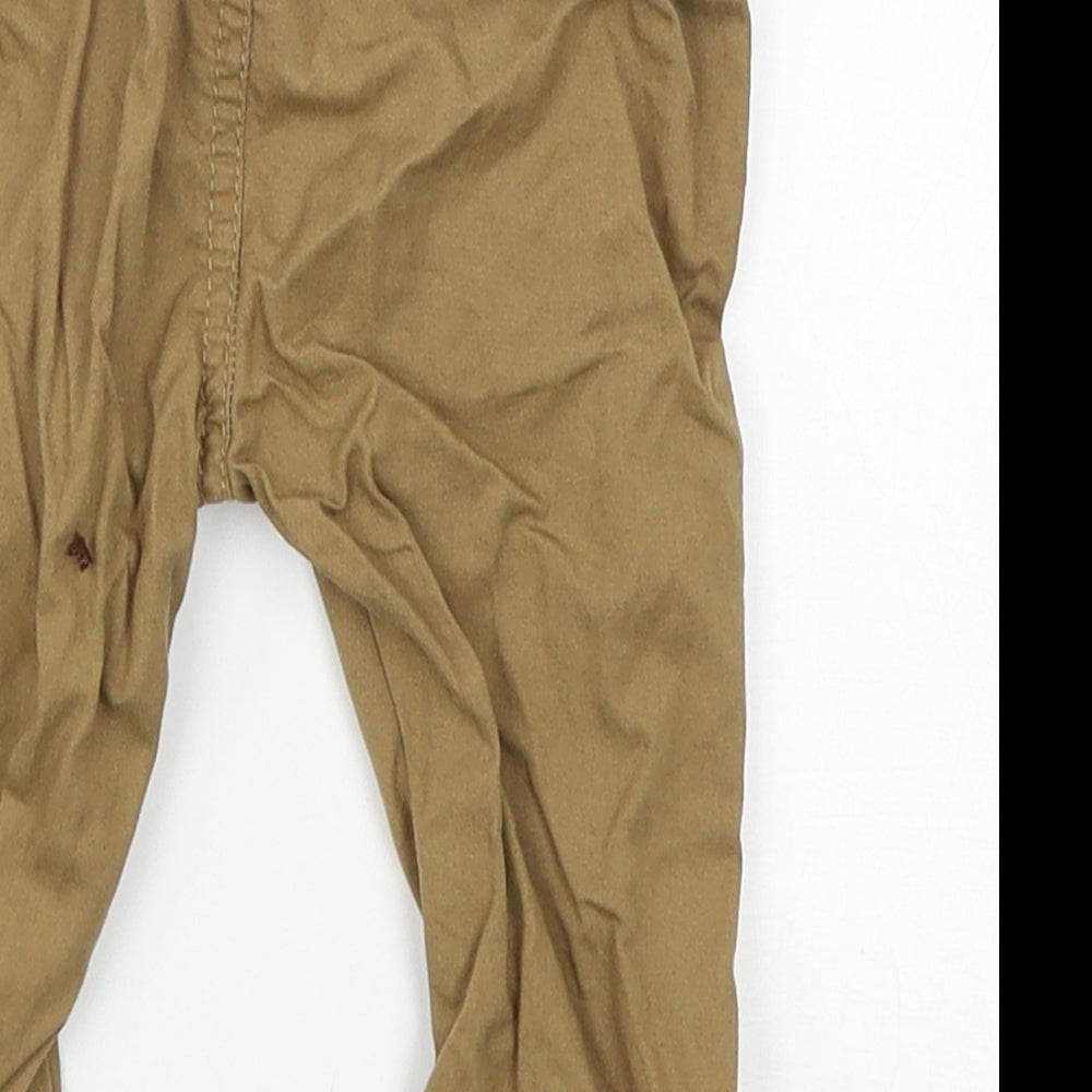 Next Boys Brown Cargo Trousers Size 3-6 Months