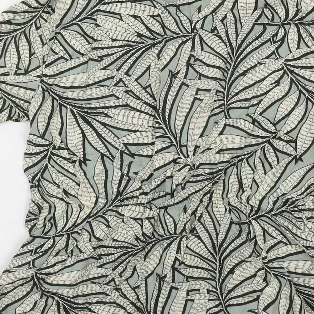 Primark Womens Green Floral Basic Blouse Size 8