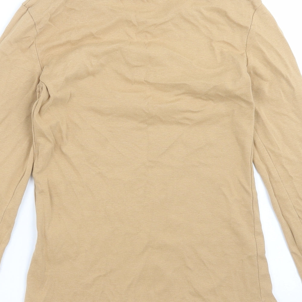 Brave Soul Womens Beige Basic T-Shirt Size XS