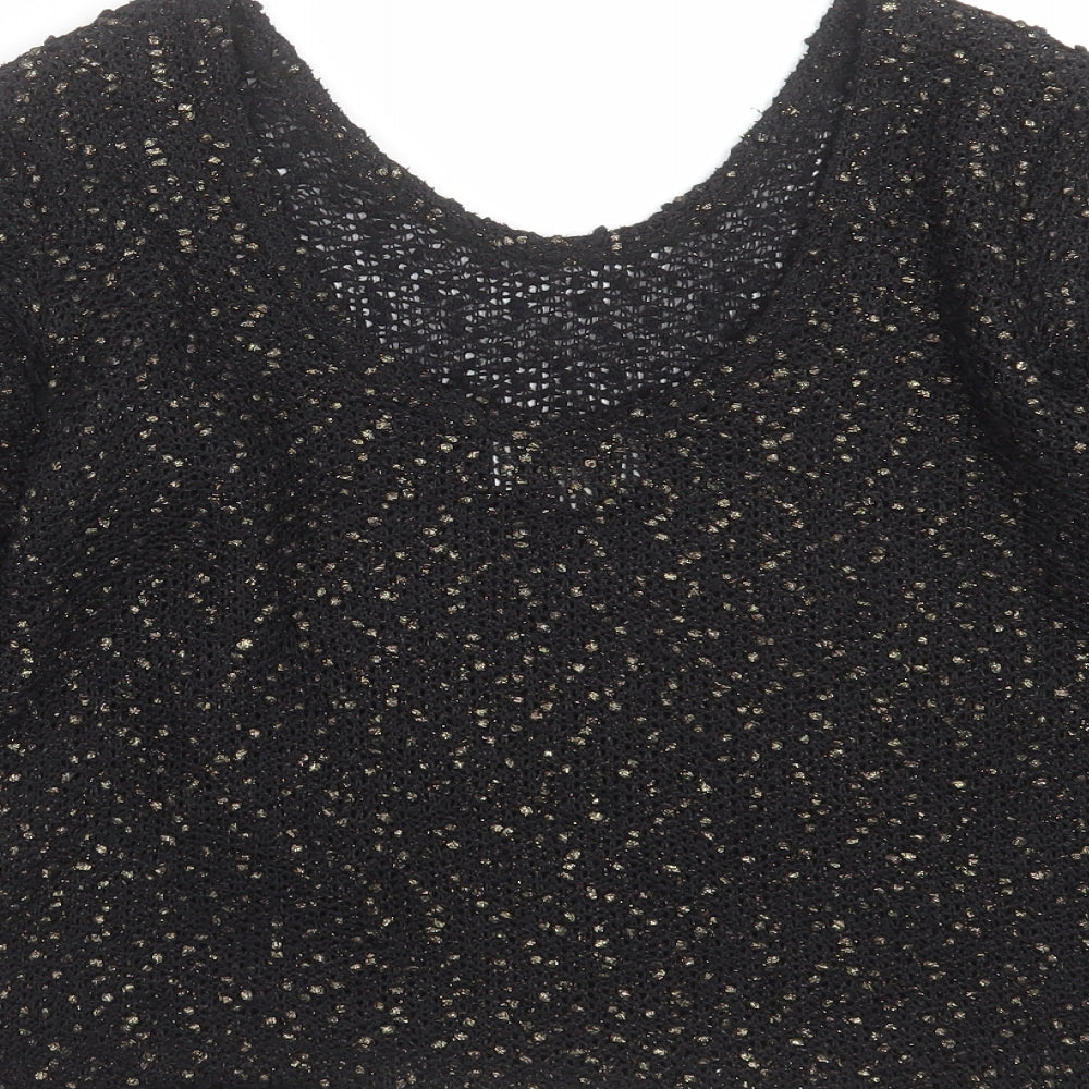 River Island Womens Black Knit Pullover Jumper Size 12