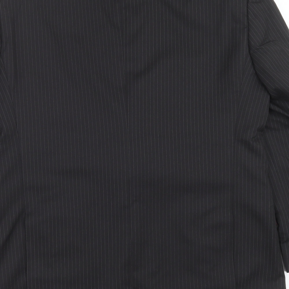 Marks & Spencer Mens Black Striped Jacket Suit Jacket Size 40