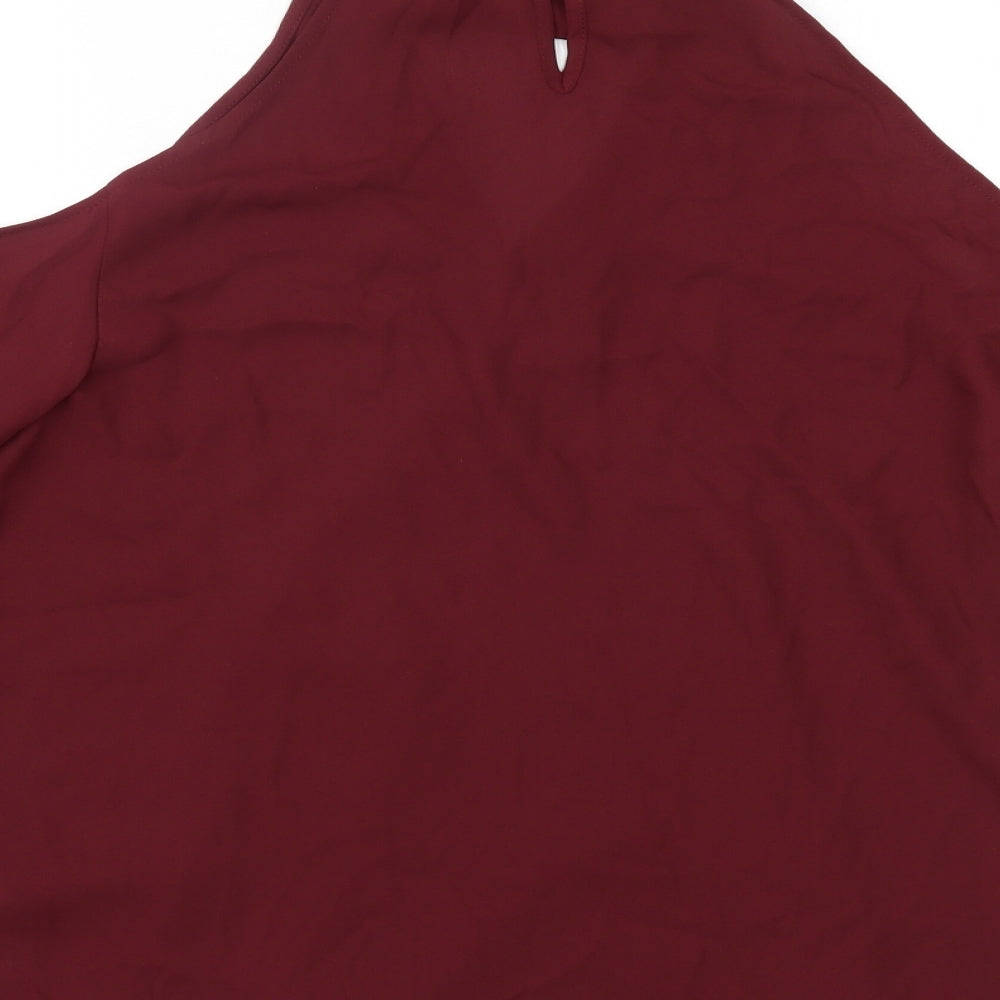 New Look Womens Red Basic Blouse Size 14