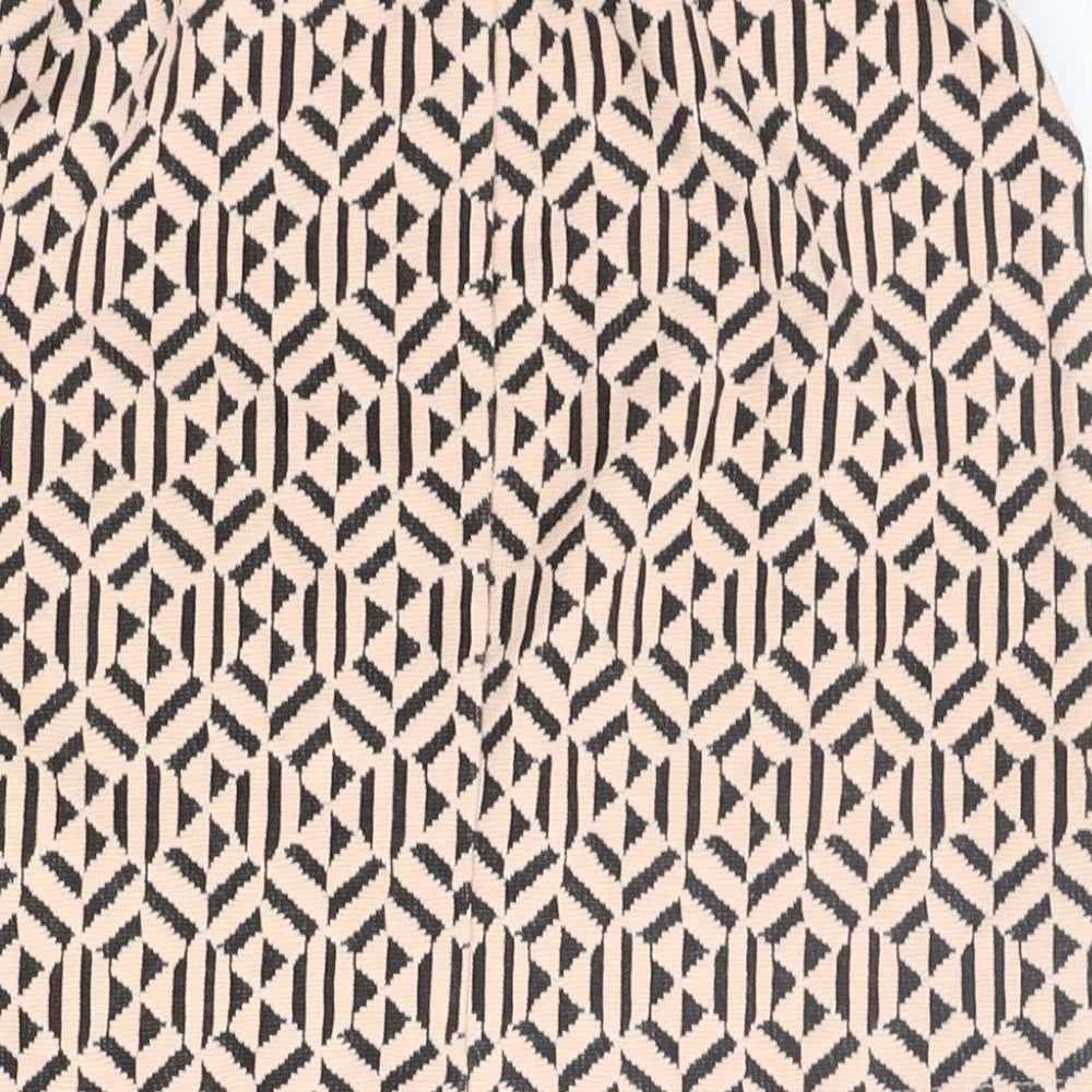 Atmosphere Womens Beige Geometric A-Line Skirt Size 6