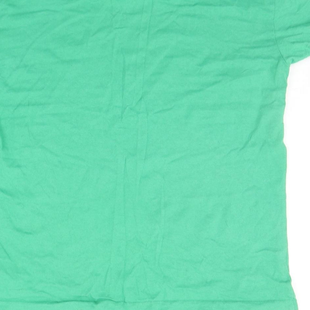 Pull&Bear Womens Green Basic T-Shirt Size L