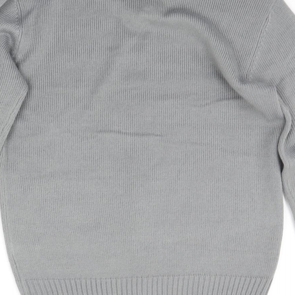 D&H Mens Grey Pullover Jumper Size S