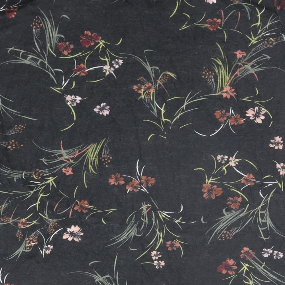 Marks & Spencer Womens Black Floral Pullover Jumper Size 14