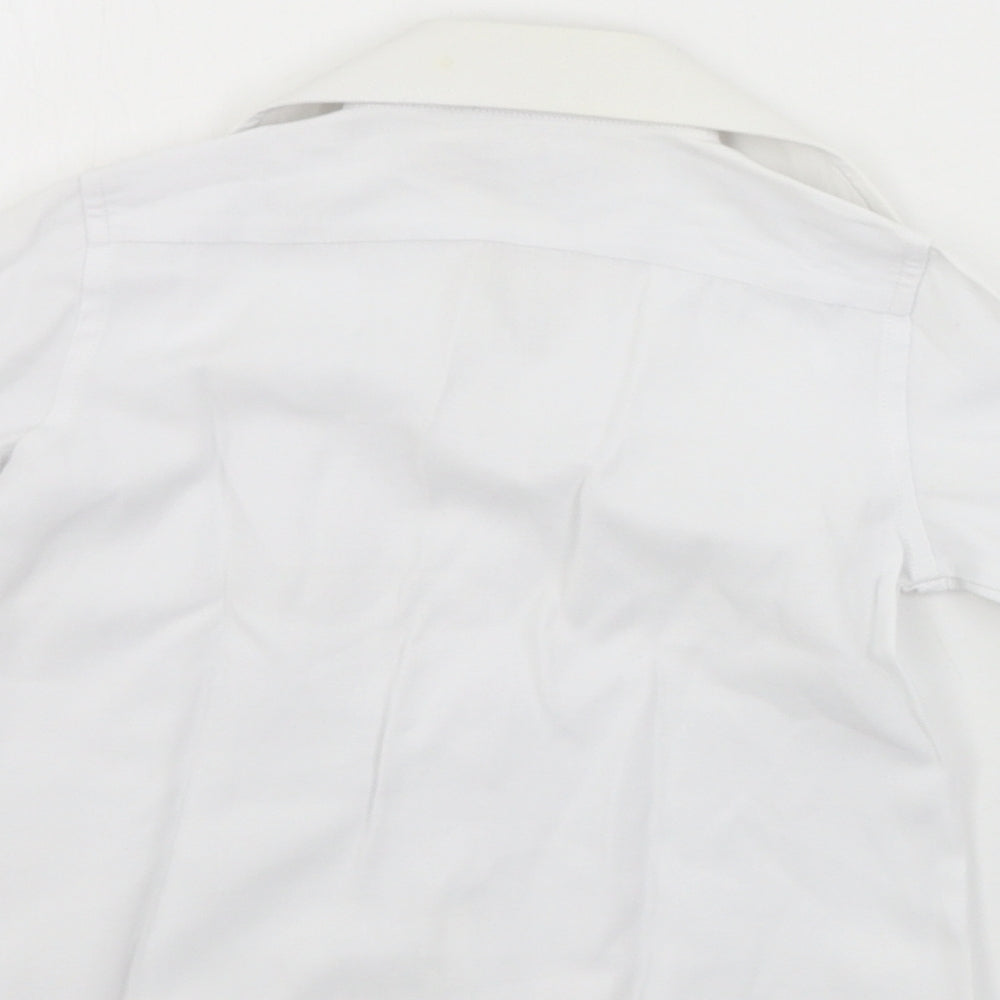 Angels Boys White Basic Button-Up Size 9-10 Years