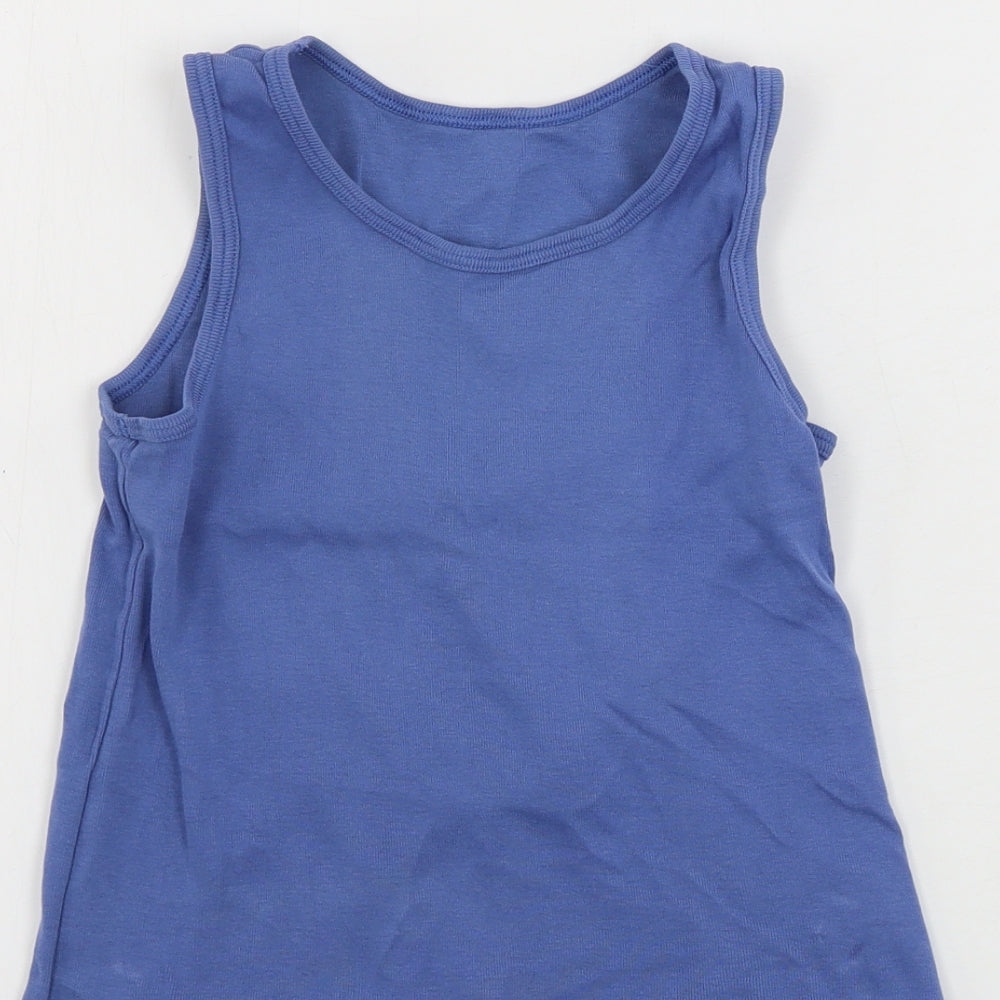 Nutmeg Girls Blue Basic Tank Size 7-8 Years