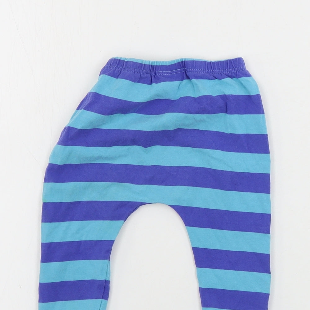 NEXT Boys Blue Striped Sweatpants Leggings Size 9-12 Months