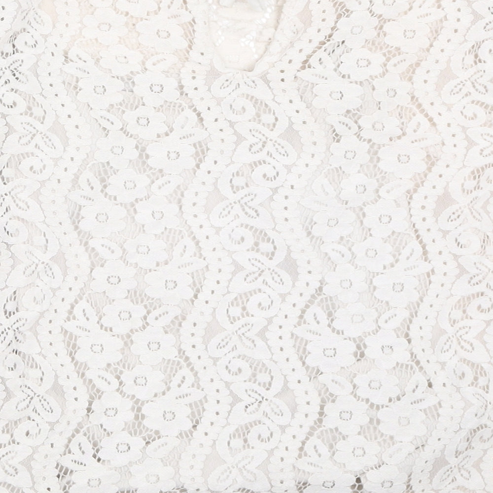 ADIVA Womens Ivory Basic Blouse Size M