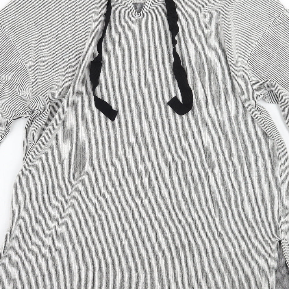 F&F Womens Grey Striped Pullover Jumper Size 12