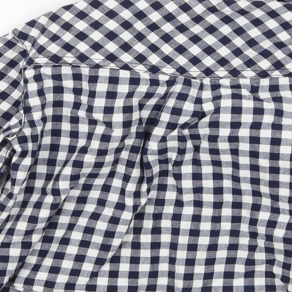 John Lewis Boys Blue Check Basic Button-Up Size 12-18 Months