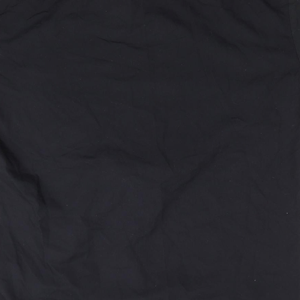 Lorenzzo Mens Black Button-Up Size XL