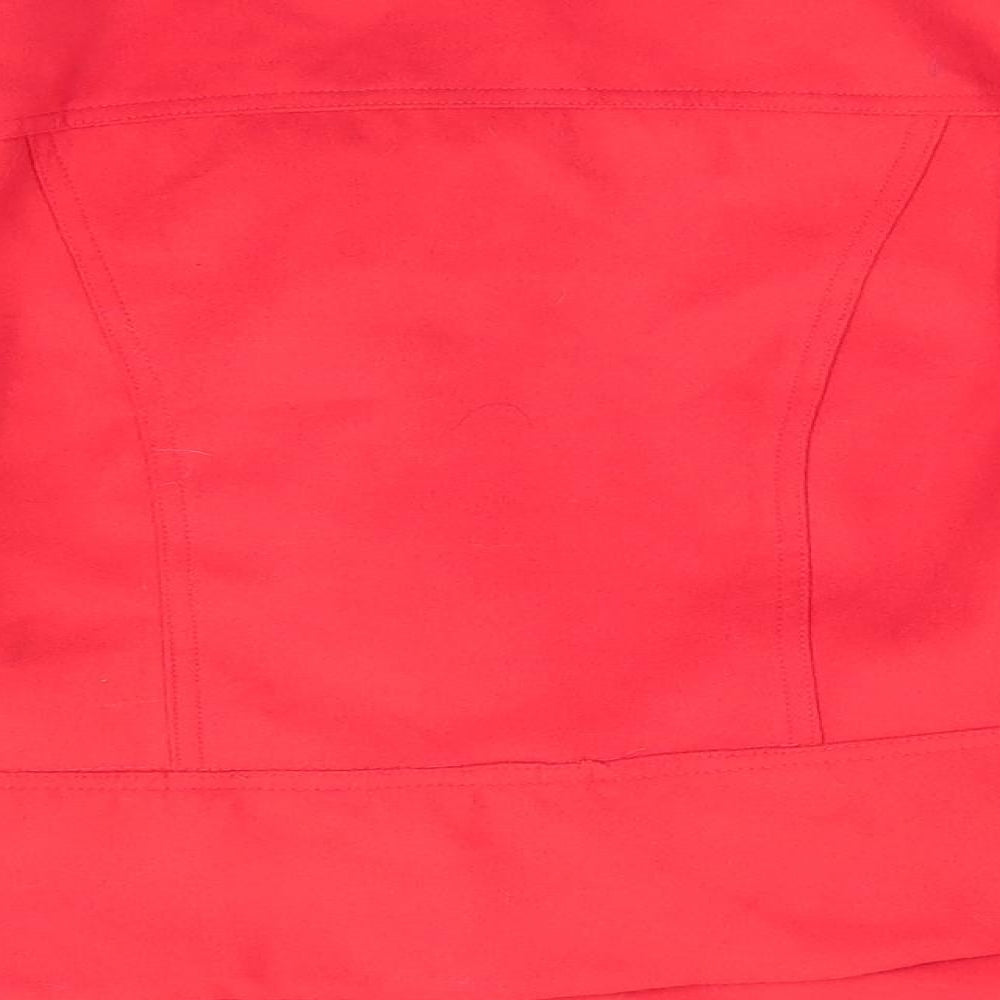 RIU Womens Orange Bomber Jacket Coat Size 10 - Soft Felt like texture gathered shoulders