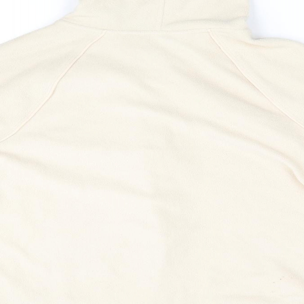 Marks & Spencer Womens Beige Fleece Jacket Coat Size 18 - Piped detail