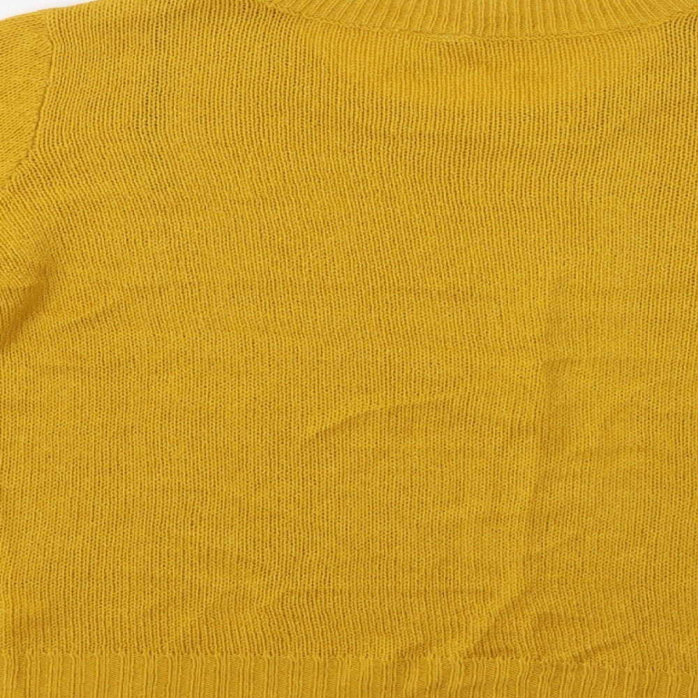 H&M Womens Yellow Pullover Jumper Size S
