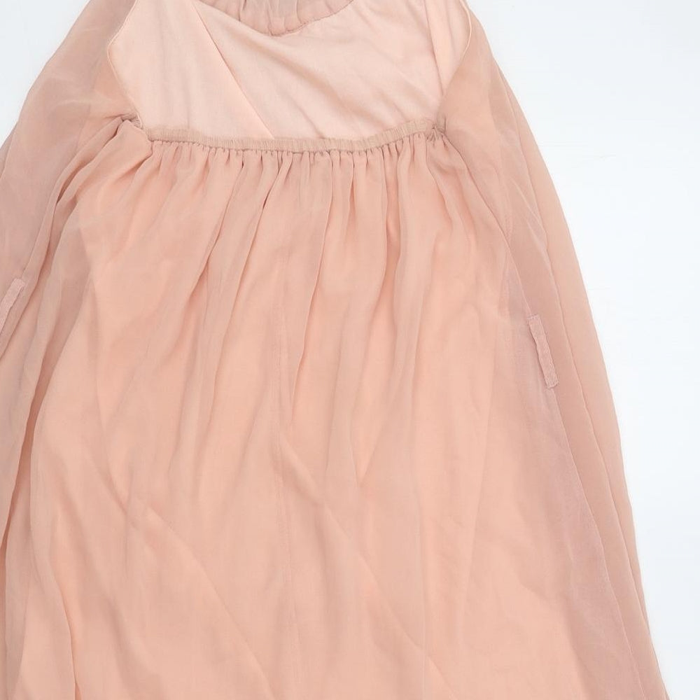 Fashion Union Womens Pink Tunic Tank Size M - Embellished Collar