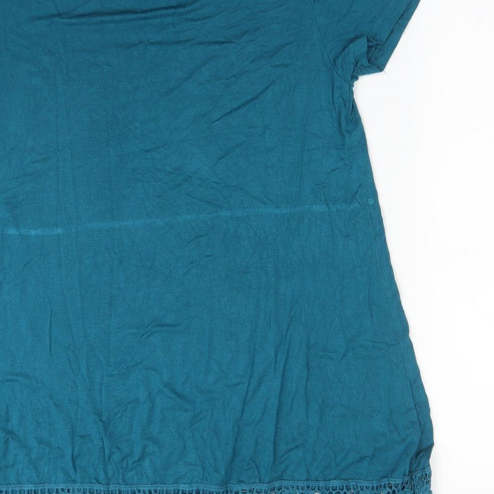 Preworn Womens Blue Basic T-Shirt Size S