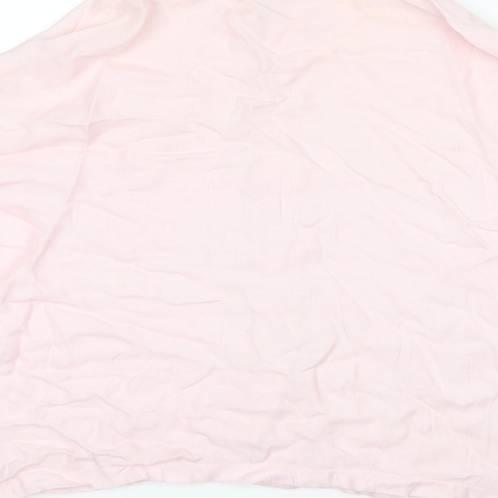 Topshop Womens Pink Basic Button-Up Size 14