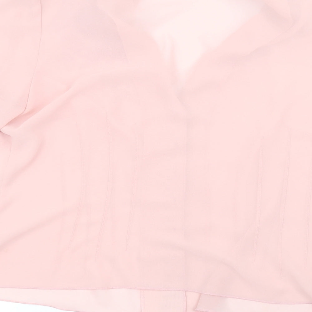 Country Casuals Womens Pink Basic Button-Up Size 14