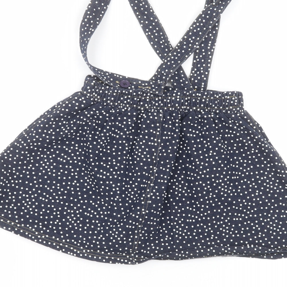 M&Co Girls Blue Polka Dot A-Line Skirt Size 3-4 Years