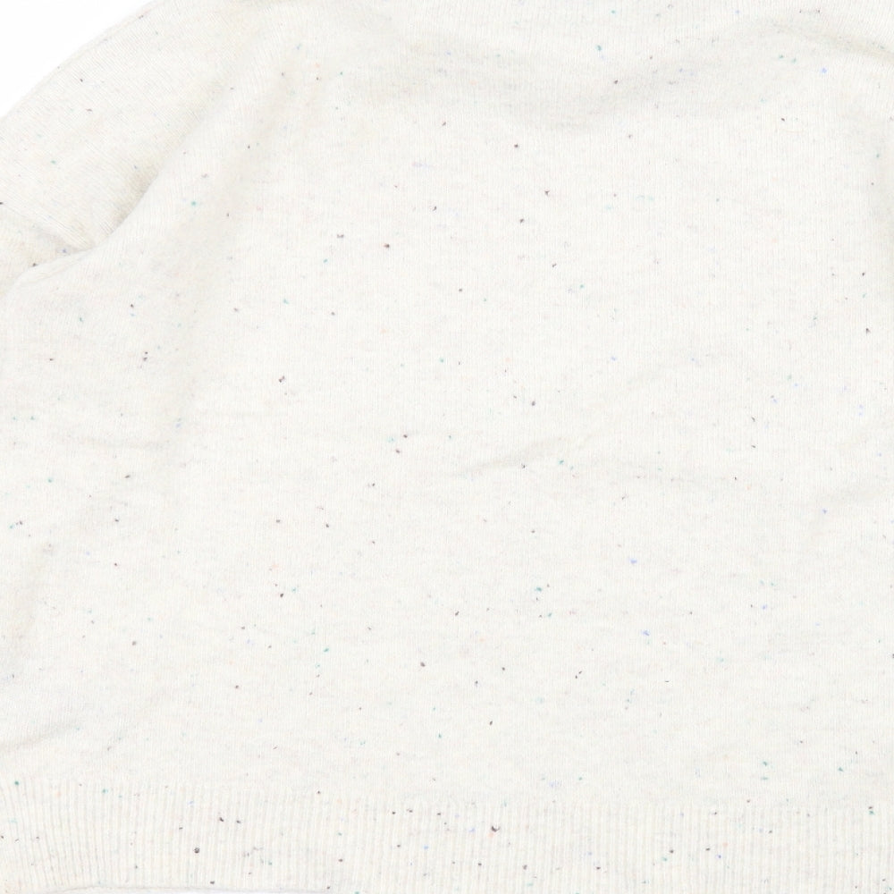 Oasis Womens White Pullover Jumper Size M