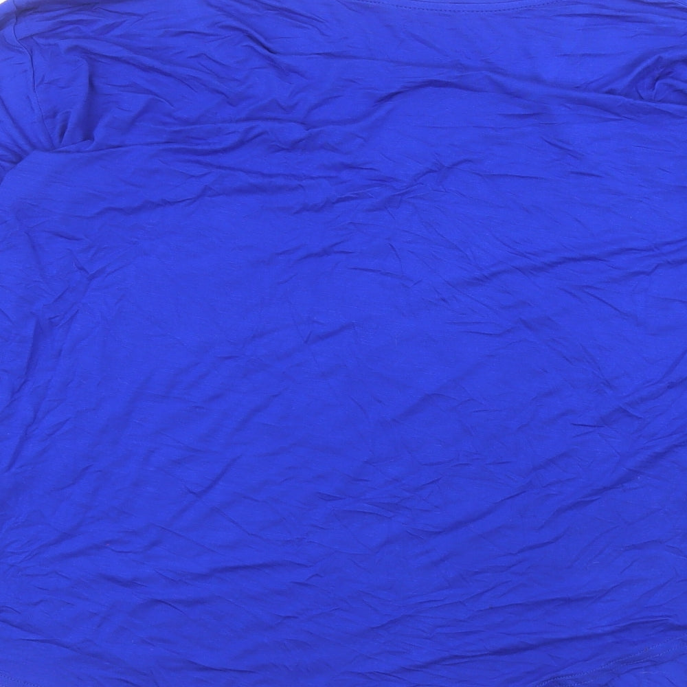 Preworn Womens Blue Basic T-Shirt Size 2XL