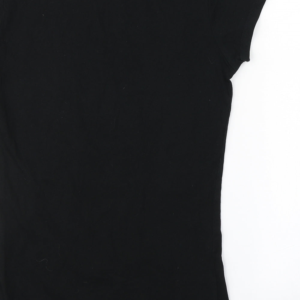 Preworn Womens Black Basic T-Shirt Size S - San Francisco California