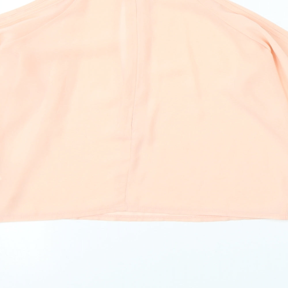Missguided Womens Pink Cropped Blouse Size 8