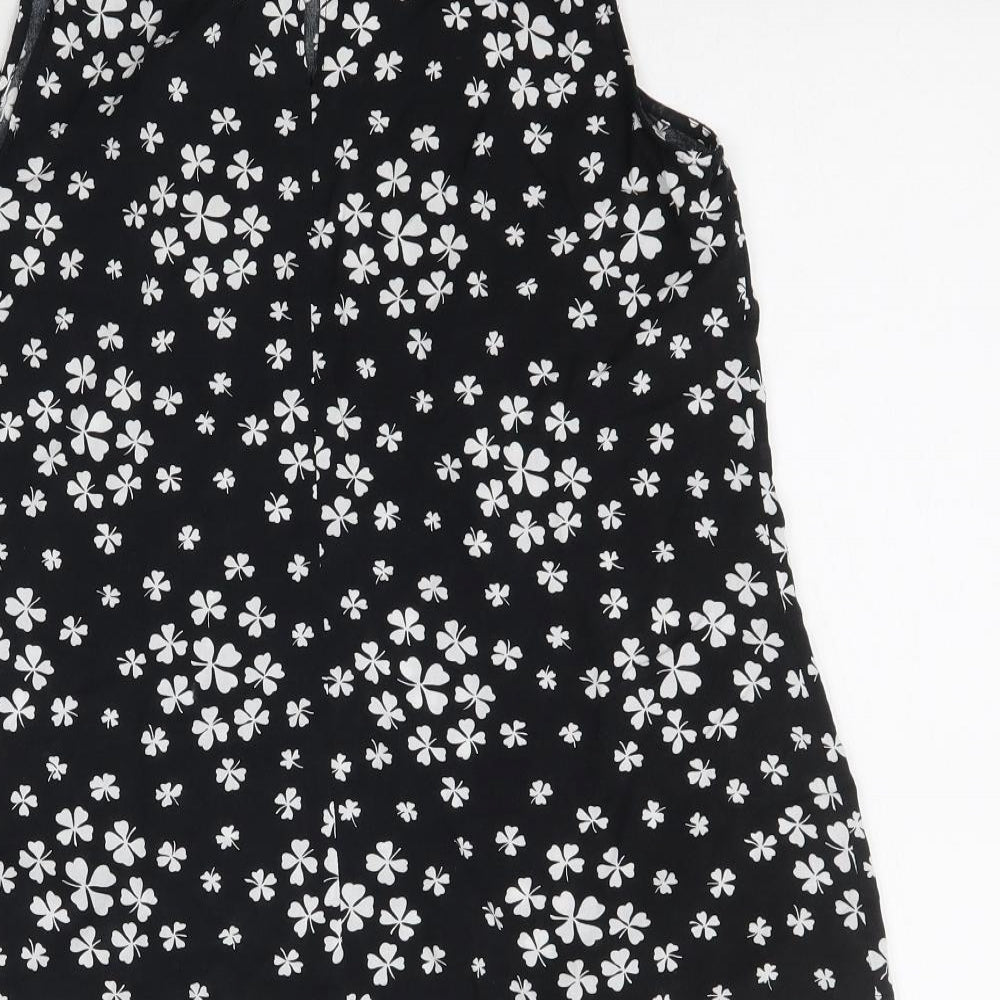 Oasis Womens Black Basic Blouse Size 12