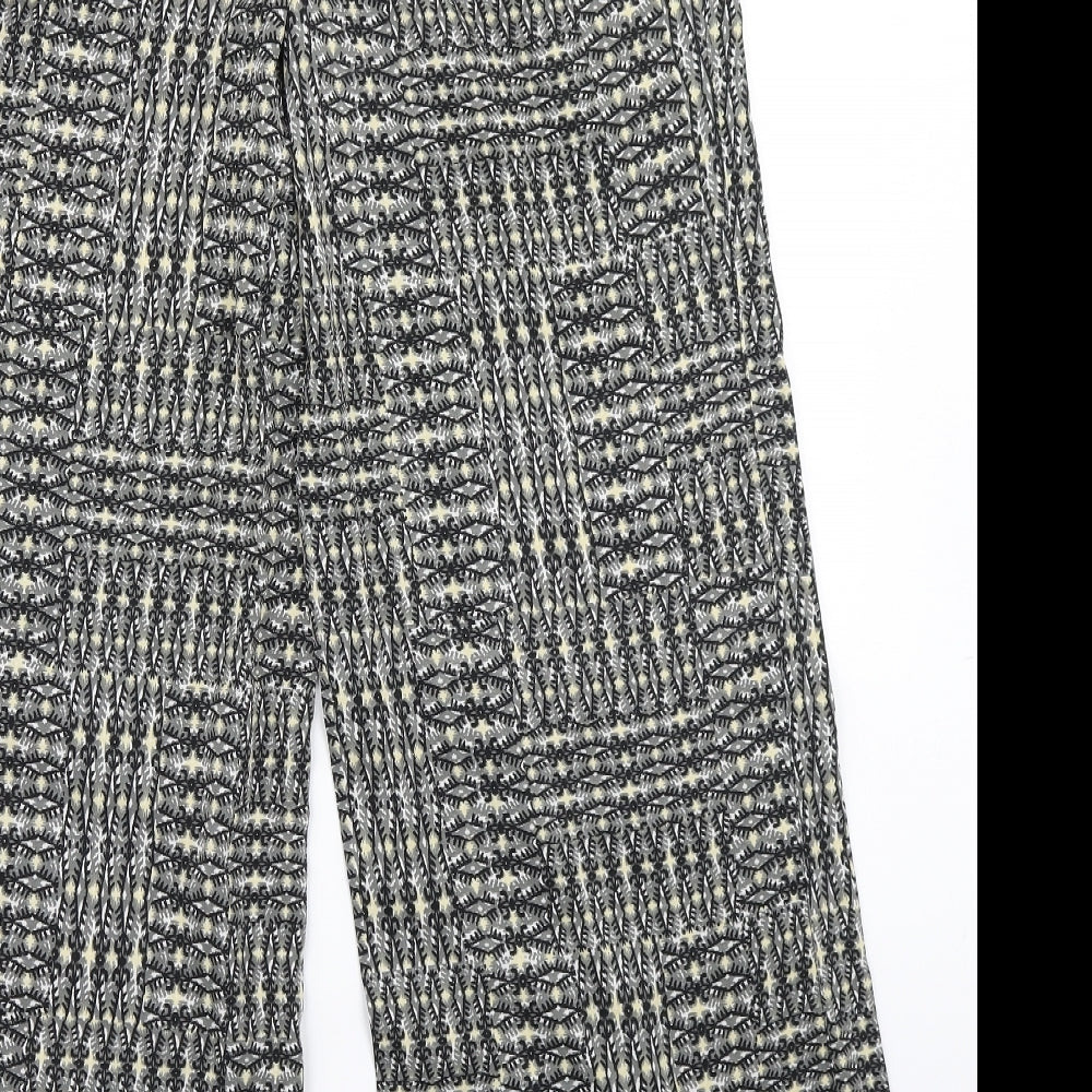E-vie Womens Grey Argyle/Diamond Dress Pants Trousers Size 10 L28 in