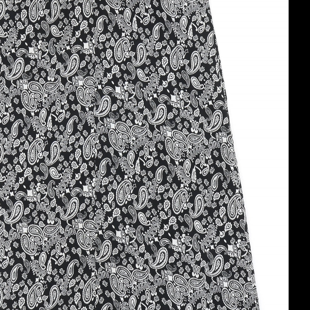 Noisy may Womens Black Paisley A-Line Size S